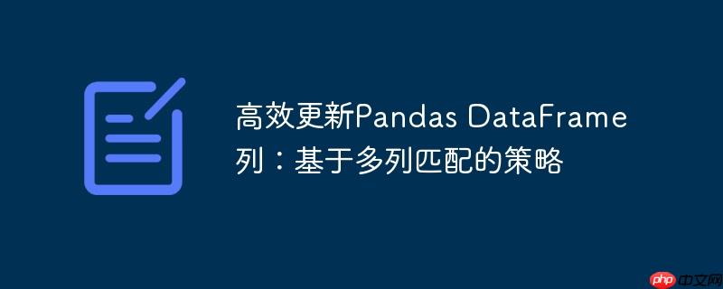 高效更新Pandas DataFrame列：基于多列匹配的策略
