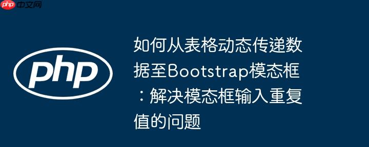 如何从表格动态传递数据至Bootstrap模态框：解决模态框输入重复值的问题-小浪学习网
