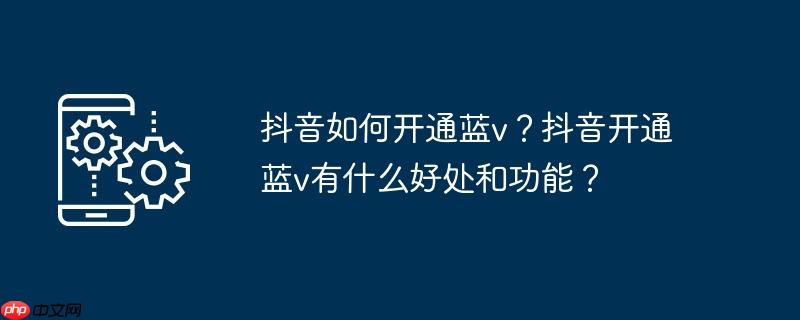抖音开通蓝V的流程 抖音开通蓝v的条件