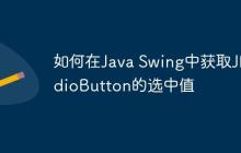 如何在Java Swing中獲取JRadioButton的選中值