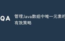 管理Java數(shù)組中唯一元素的有效策略