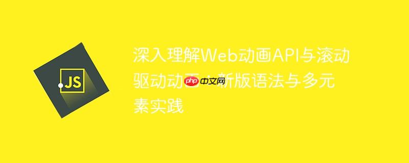 深入理解Web动画API与滚动驱动动画：新版语法与多元素实践