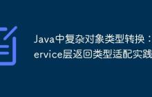 Java中復(fù)雜對(duì)象類型轉(zhuǎn)換：Service層返回類型適配實(shí)踐