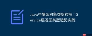 java中复杂对象类型转换：service层返回类型适配实践