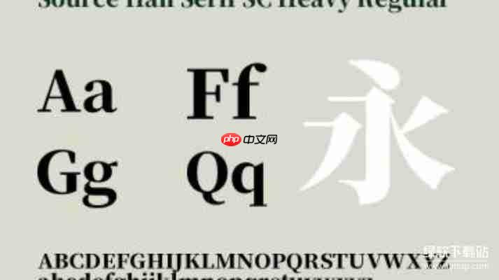 Source Han Serif SC Heavy字体特点解析:设计师必备中文字体
