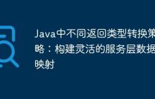 Java中不同返回類型轉(zhuǎn)換策略：構(gòu)建靈活的服務層數(shù)據(jù)映射