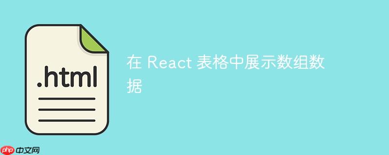 在 react 表格中展示数组数据