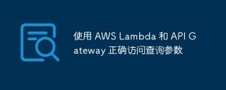 Verwenden Sie AWS Lambda und API -Gateway, um die Parameter von Abfragen korrekt zuzugreifen