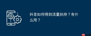 抖音如何得到流量扶持?有什么用?