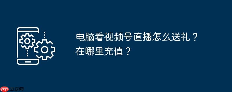 电脑看视频号直播怎么送礼？在哪里充值？