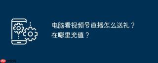 电脑看视频号直播怎么送礼?在哪里充值?