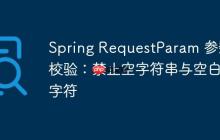 Spring RequestParam 參數(shù)校驗：禁止空字符串與空白字符