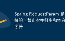 Spring RequestParam 參數(shù)校驗：禁止空字符串和空白字符