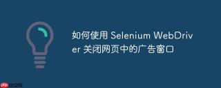 如何使用 selenium webdriver 关闭网页中的广告窗口