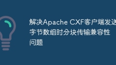 Solve the compatibility issue of block transmission when Apache CXF client sends byte arrays