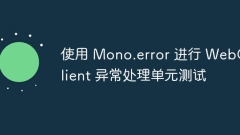 Use Mono.error to perform WebClient exception handling unit testing