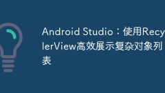 Android Studio: Use RecyclerView to efficiently display complex object lists