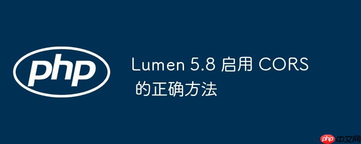 Lumen 5.8 启用 CORS 的正确方法