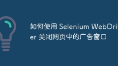 How to use Selenium WebDriver to close ad windows in web pages