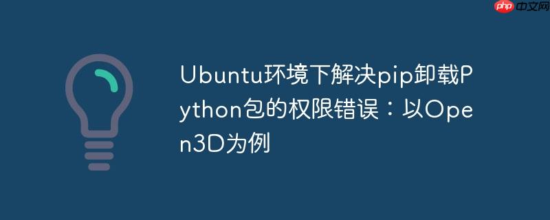 Ubuntu环境下解决pip卸载Python包的权限错误：以Open3D为例