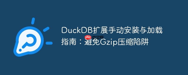 DuckDB扩展手动安装与加载指南：避免Gzip压缩陷阱-小浪学习网