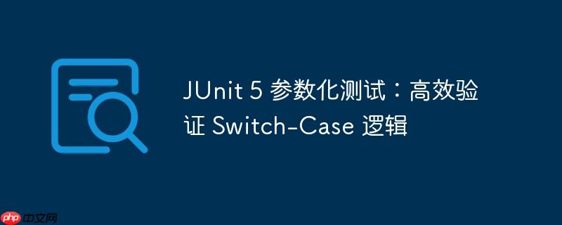 JUnit 5 参数化测试：高效验证 Switch-Case 逻辑-小浪学习网