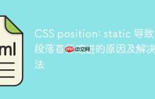 CSS position: static 导致段落首行缩进的原因及解决方法