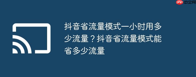 抖音省流量模式一小时用多少流量?抖音省流量模式能省多少流量