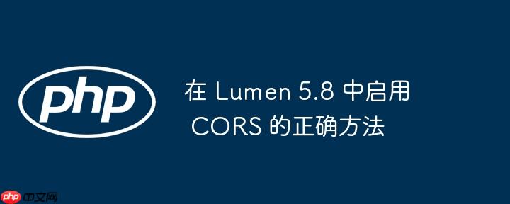 在 Lumen 5.8 中启用 CORS 的正确方法