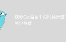 获取Go语言中时间纳秒值的特定位数