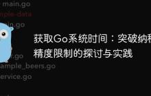 获取Go系统时间：突破纳秒精度限制的探讨与实践