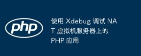 Debug using Xdebug to debug PHP applications on NAT virtual machine servers