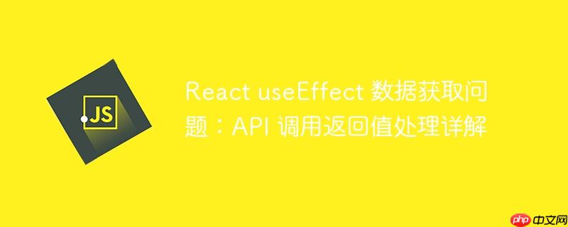 react useeffect 数据获取问题：api 调用返回值处理详解