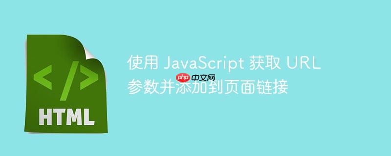 使用 javascript 获取 url 参数并添加到页面链接