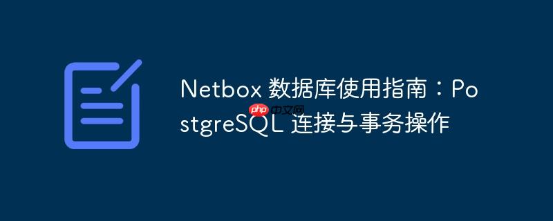 Netbox 数据库使用指南：PostgreSQL 连接与事务操作-小浪学习网