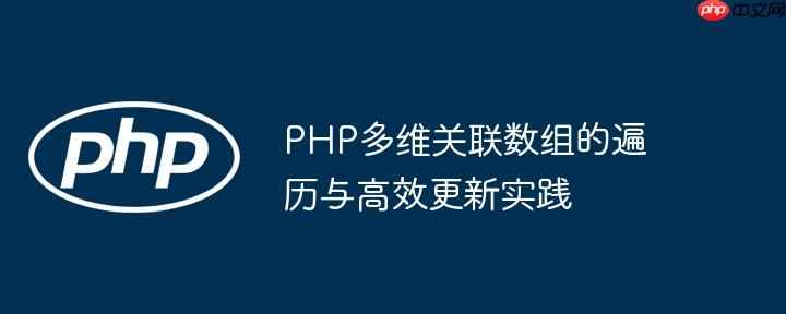 PHP多维关联数组的遍历与高效更新实践-小浪学习网