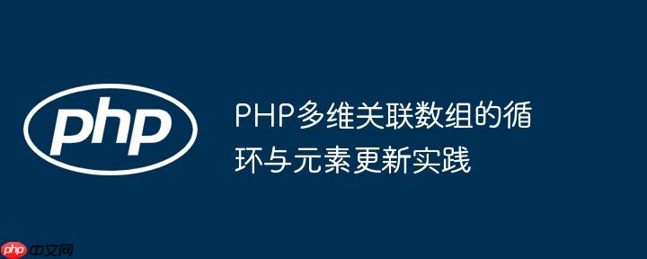 PHP多维关联数组的循环与元素更新实践-小浪学习网