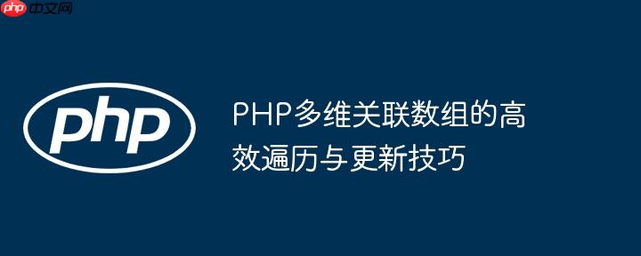 PHP多维关联数组的高效遍历与更新技巧-小浪学习网