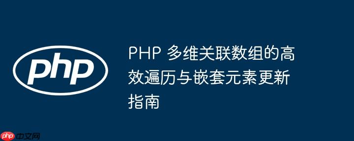 PHP 多维关联数组的高效遍历与嵌套元素更新指南-小浪学习网
