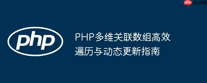 PHP多维关联数组高效遍历与动态更新指南-小浪学习网