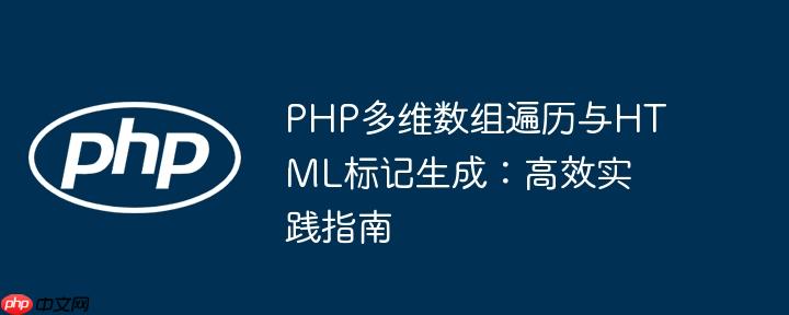 PHP多维数组遍历与HTML标记生成：高效实践指南-小浪学习网