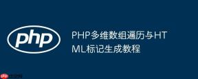 PHP多维数组遍历与HTML标记生成教程