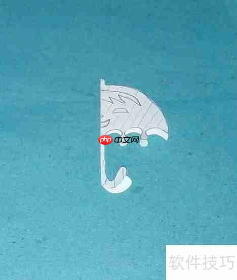 剪出迷你小雨伞