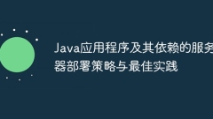 Java applications and their dependencies on server deployment strategies and best practices
