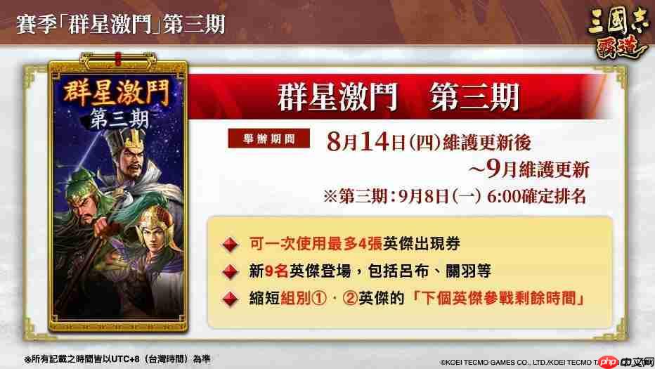 『三国志 霸道』新赛季「群星激斗」第三期开幕！