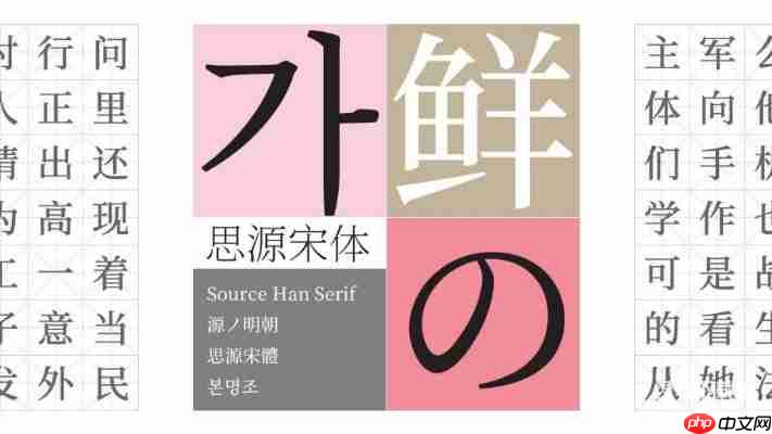 Source Han Serif SC Bold字体特点解析，设计师必备中文字体