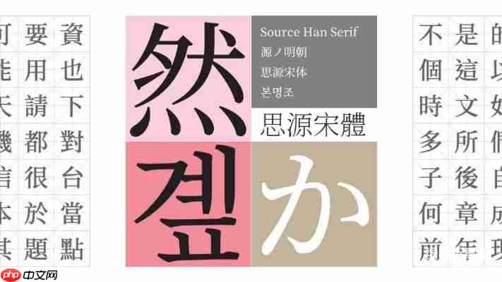 Source Han Serif SC Bold字体特点解析，设计师必备中文字体