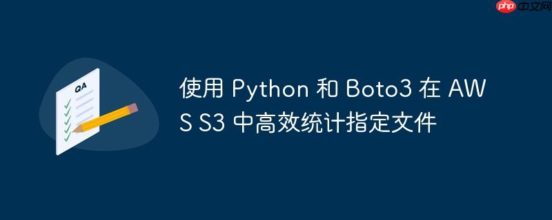 使用 Python 和 Boto3 在 AWS S3 中高效统计指定文件