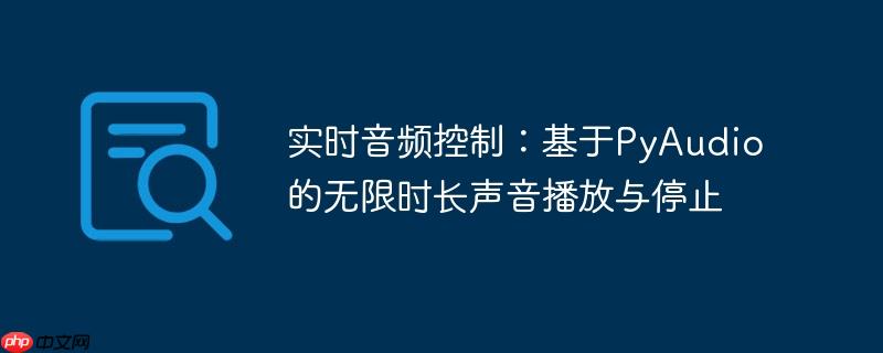 实时音频控制：基于pyaudio的无限时长声音播放与停止