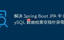解決 Spring Boot JPA 中 MySQL 數(shù)據(jù)檢索空指針異常
